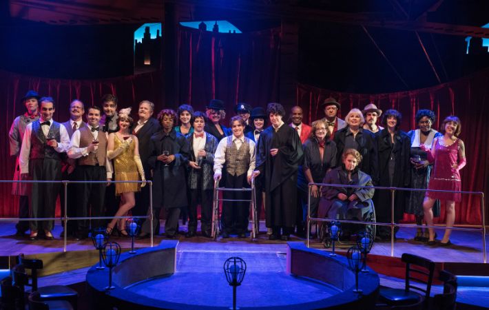 Still photo from imperfect, showing all actors and performers on stage
