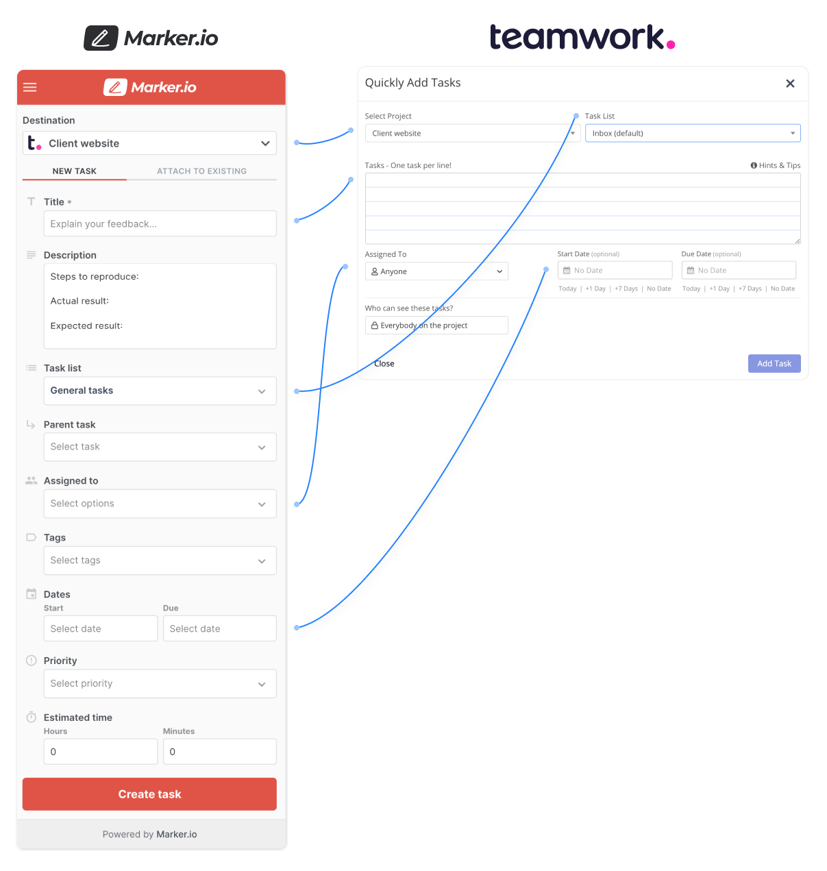 Teamwork Bug #1 Integration for Teamwork Bug Tracking | Marker.io