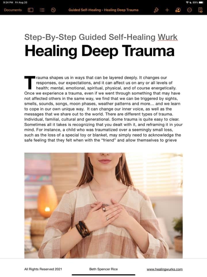 Image of Healing Deep Trauma self-guided healing script