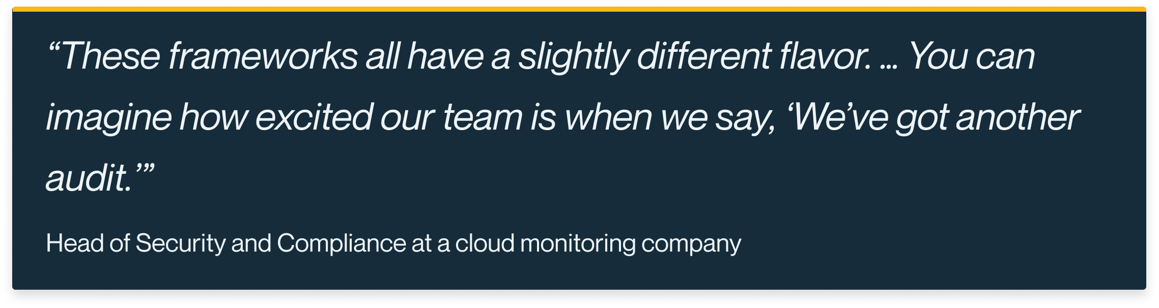 Security and Compliance customer quote