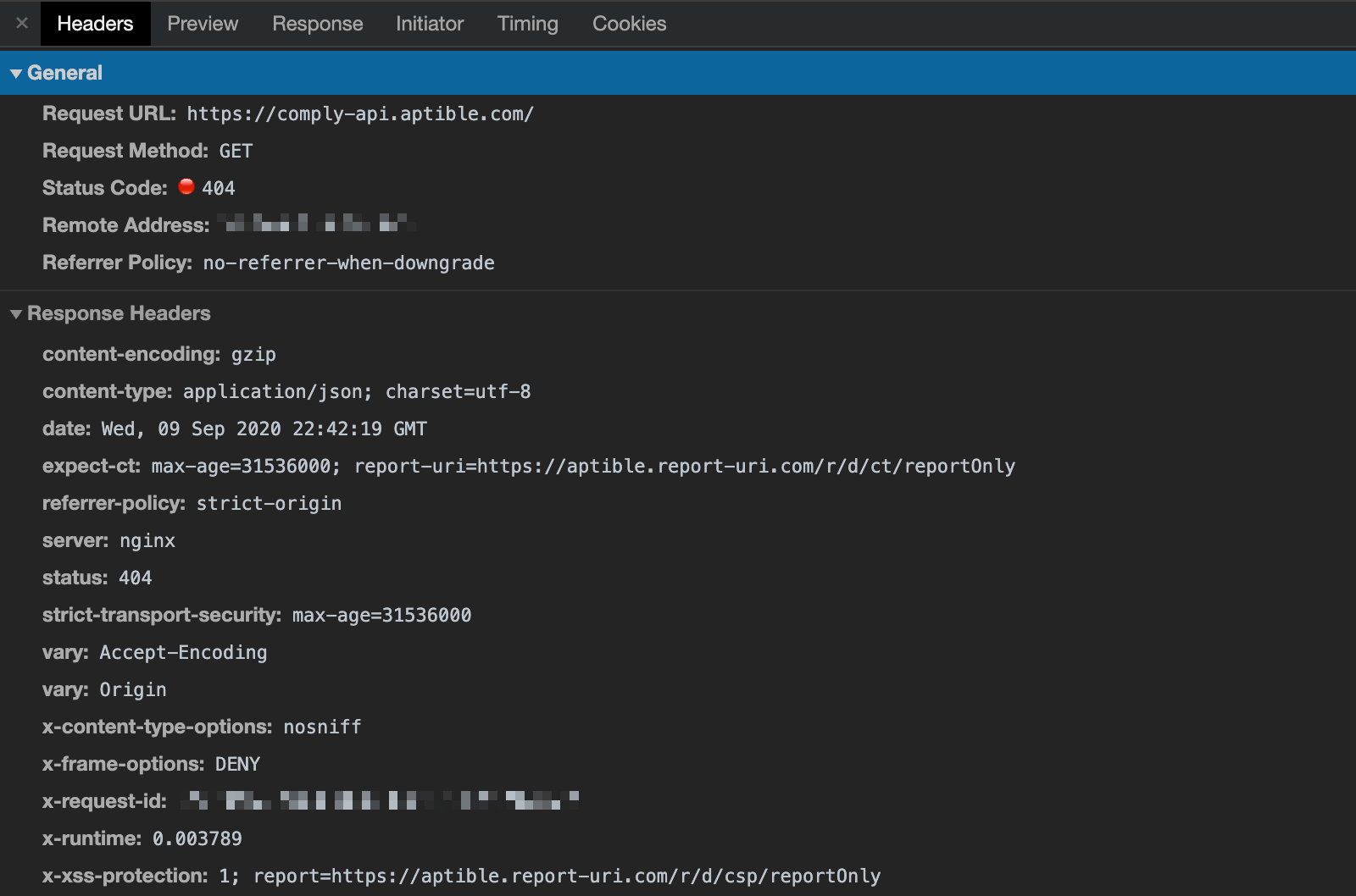 Aptible Comply Response Headers