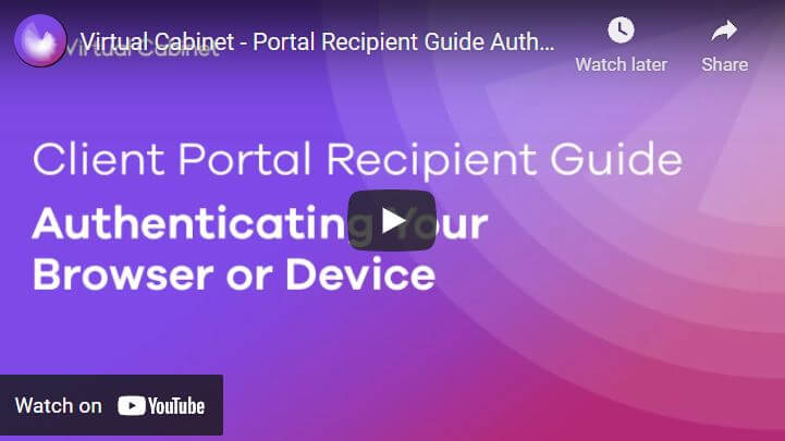Authenticate your browser - video