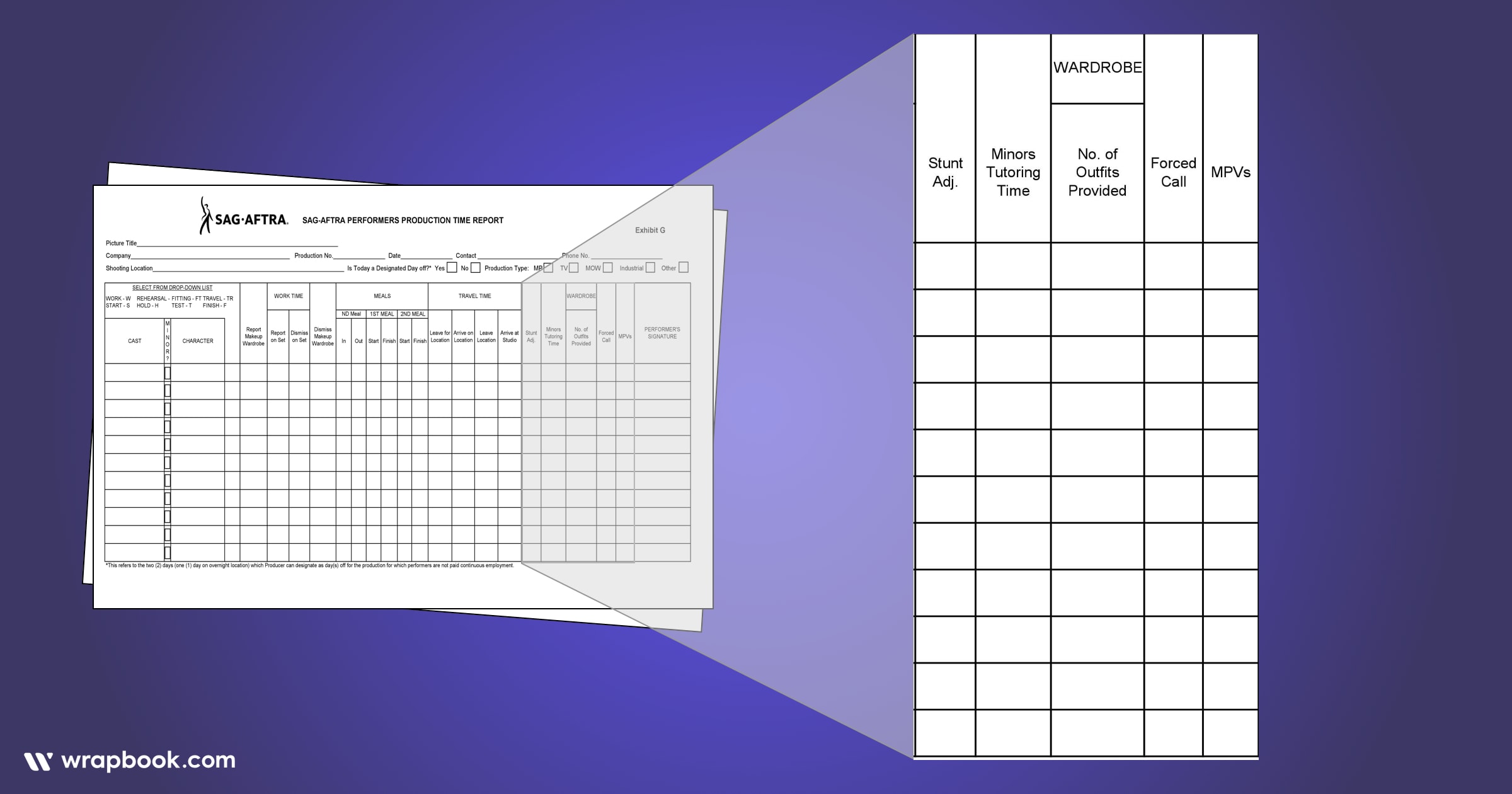 How To Fill Out the SAG Exhibit G Form | Wrapbook