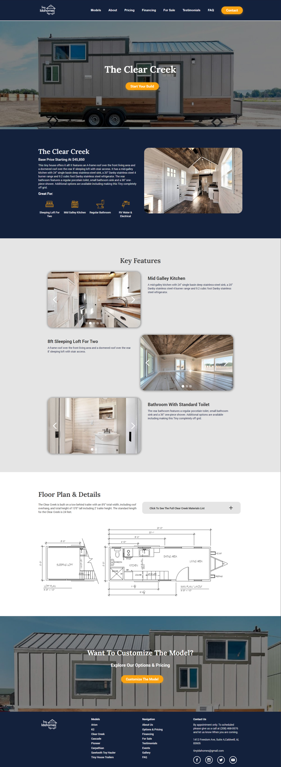 Tiny Home website showcase