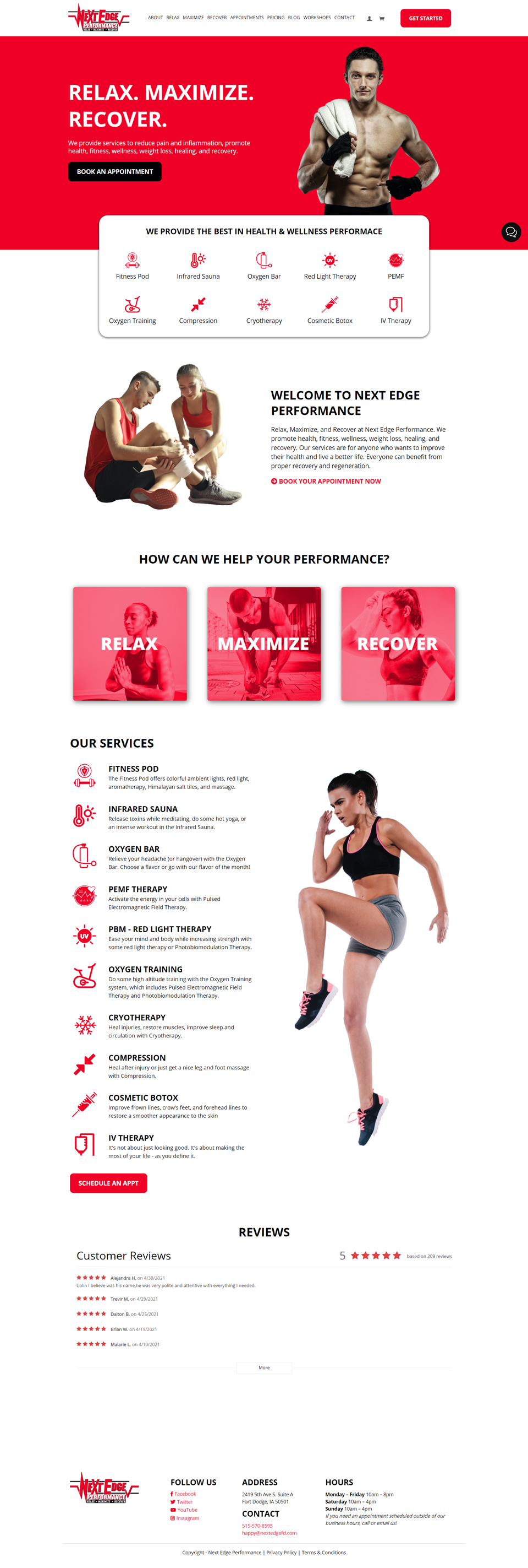 Next Edge website showcase