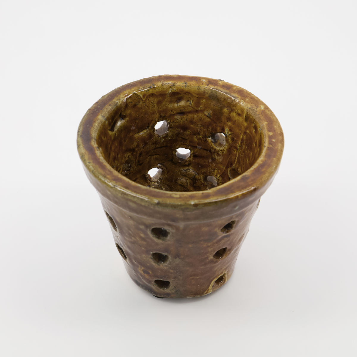 Clay brown tealight holder