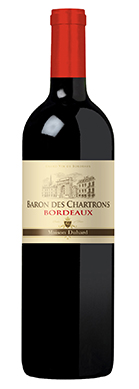 Baron des Chartrons Bordeaux 750ml wine bottle front view with wine label