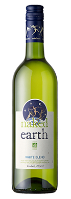 Naked Earth wine brand 750ml White Wine Blend bottle with front label