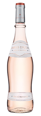 Sables dAzur brand Rosé wine bottle front view