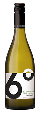 Bottle of 6 Degrees Cellar Chardonnay from the front