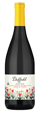 Daffodil wine brand Pinot Noir red wine bottle front view