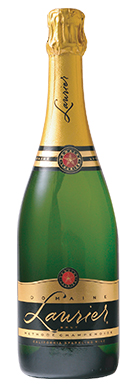 Domaine Laurier Brut Sparkling wine bottle with foil and front label