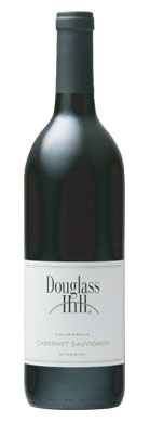 Douglass Hill wine brand front view of Cab bottle and wine label