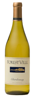 Forest Ville wine brand Claifornia Chardonnay bottle front with wine label