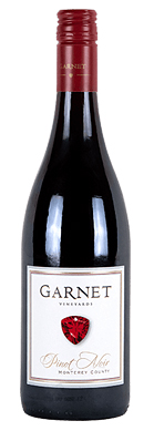 Garnet Vineyards Monterey County Pinot Noir 750ml wine bottle with front label