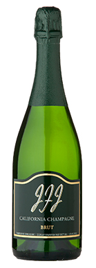 JFJ Winery sparkling Brut wine bottle front view