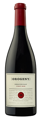 Orogeny wine brand Pinot Noir bottle and label front view