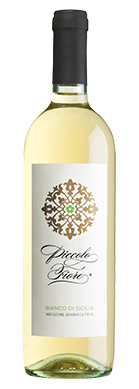 Piccolo Fiore brand Blanco wine bottle with front label