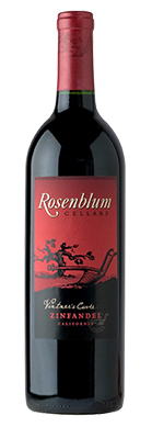 Rosenblum Cellars brand Vintner's Cuvée wine bottle front view with label and capsule