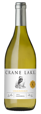 Crane Lake California Chardonnay wine bottle and wine label front