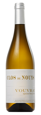 Clos de Nouys wine bottle front view with wine label and capsule