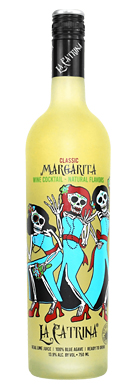 Front view of the Classic Margarita cocktail bottle from La Catrina craft cocktail line