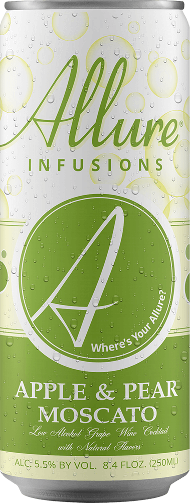Allure Infusions Apple & Pear Moscato can