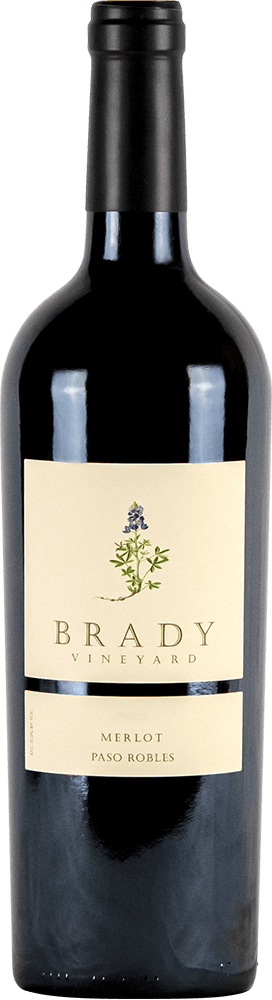 Brady Vineyard Merlot Paso Robles red wine bottle