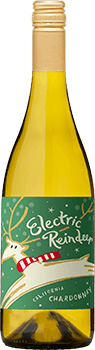 Electric Reindeer wine brand California Chardonnay bottle front view