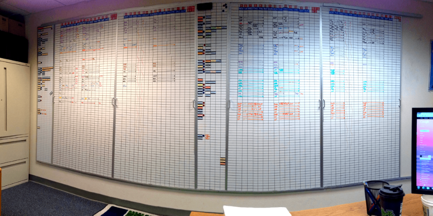 An image of W. Bradley Electric's whiteboard
