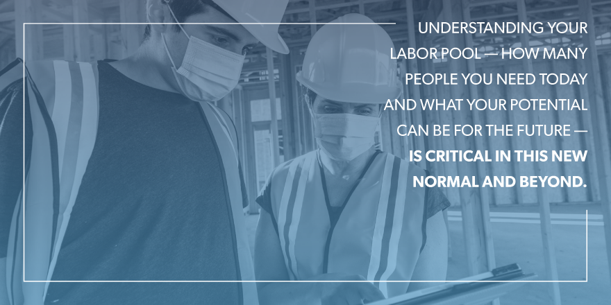Understanding your labor poll-- How many people you need today and what our potential can be for the future-- Is critical in this new normal and beyond.