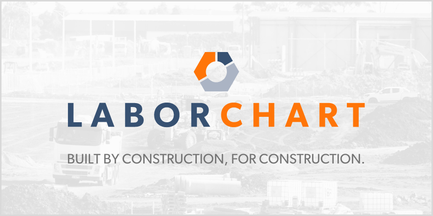 graphic image stating LaborChart, built by construction, for construction.