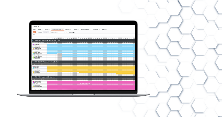 An image of LaborChart, the construction workforce management platform in action.