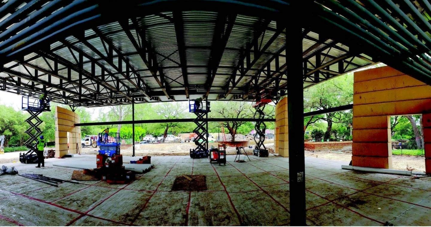 Central Electric employees work on a jobsite in San Antonio.