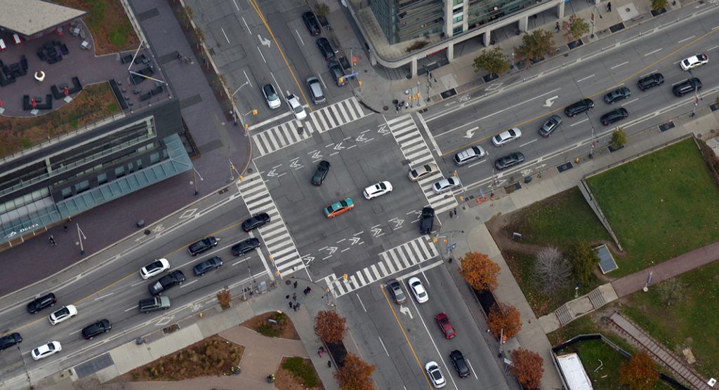 A Busy Road Intersection