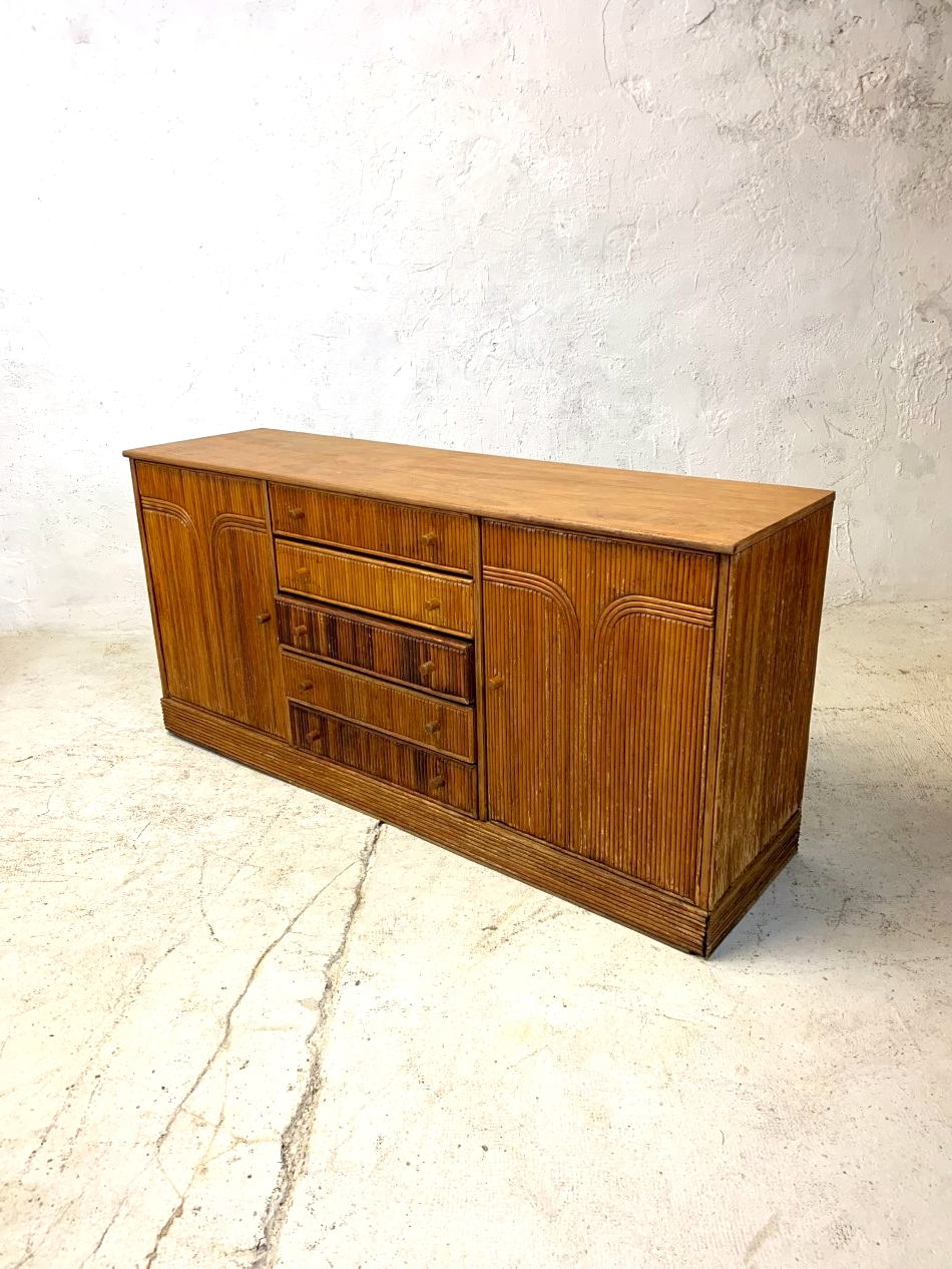 Meuble bas rotin Jules