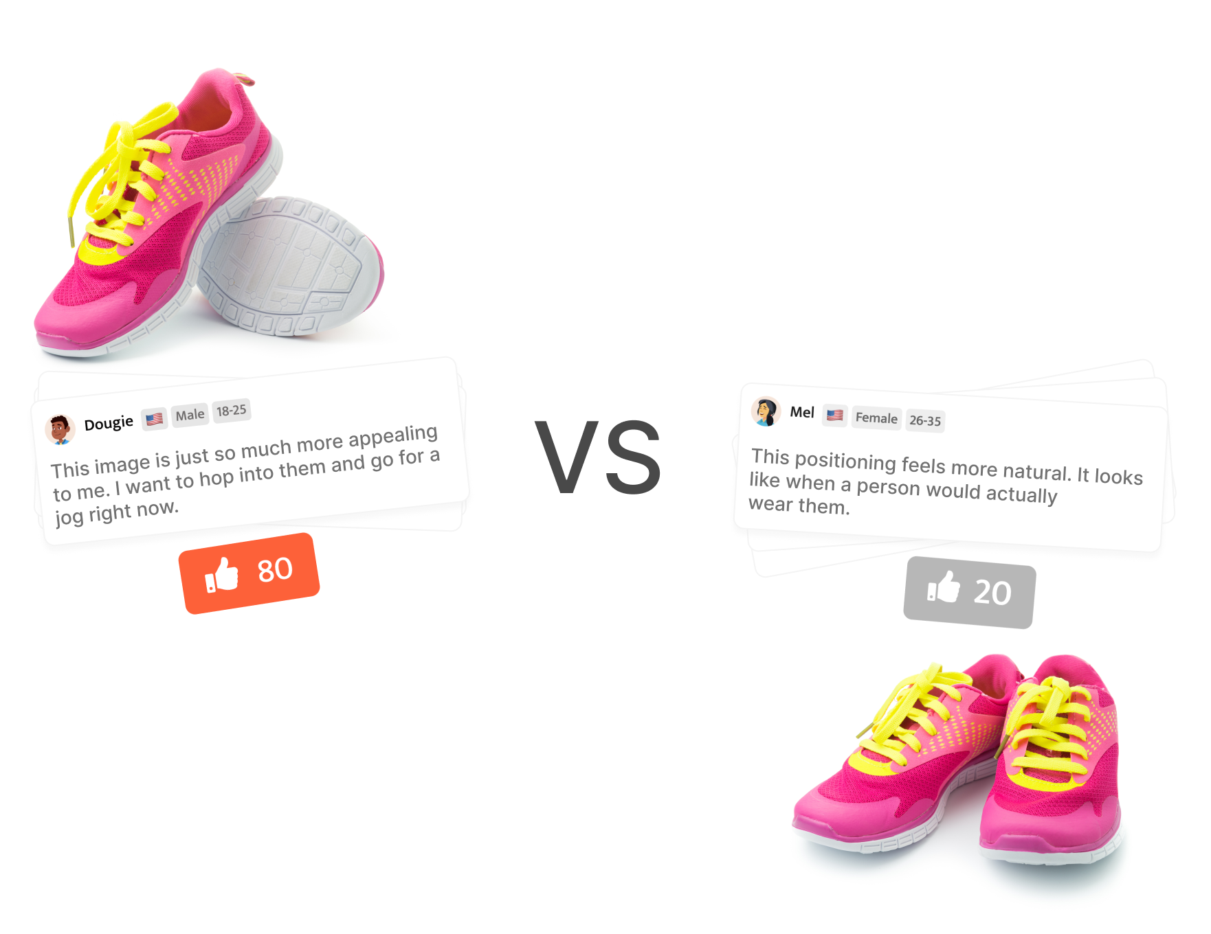 shoe design comparison