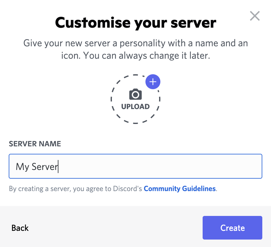 Customizing your server on Discord.