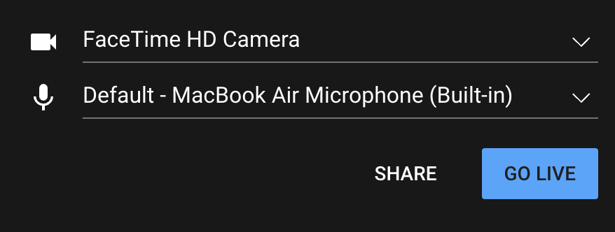 Choosing a microphone and webcam for streaming live on YouTube.