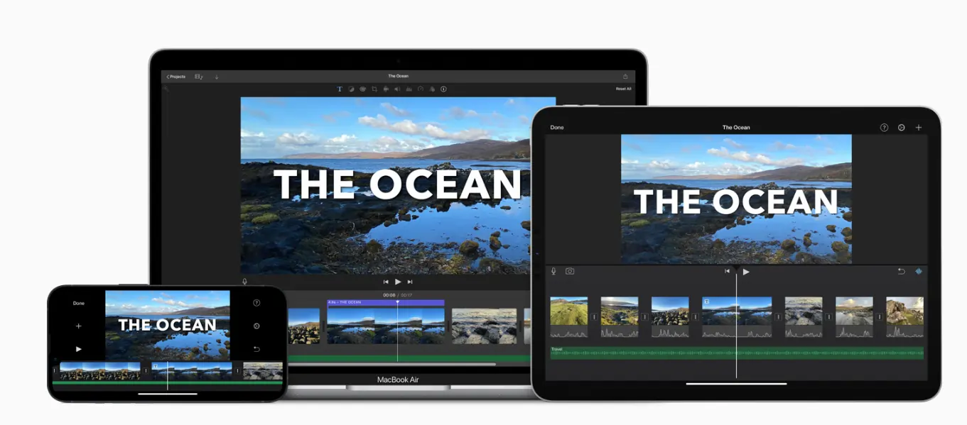 iMovie 4K video editing app