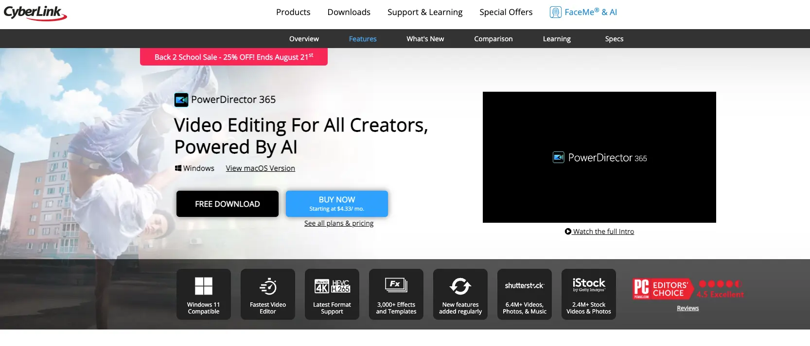 PowerDirector 4K video editing software