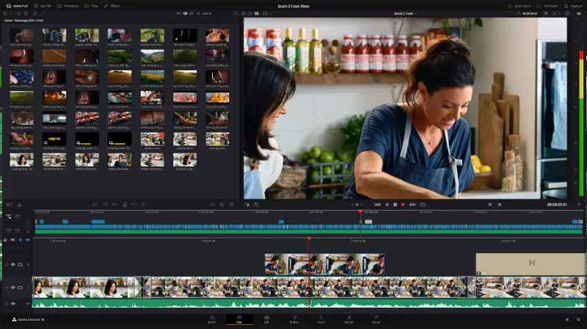 DaVinci Resolve 4K video editor