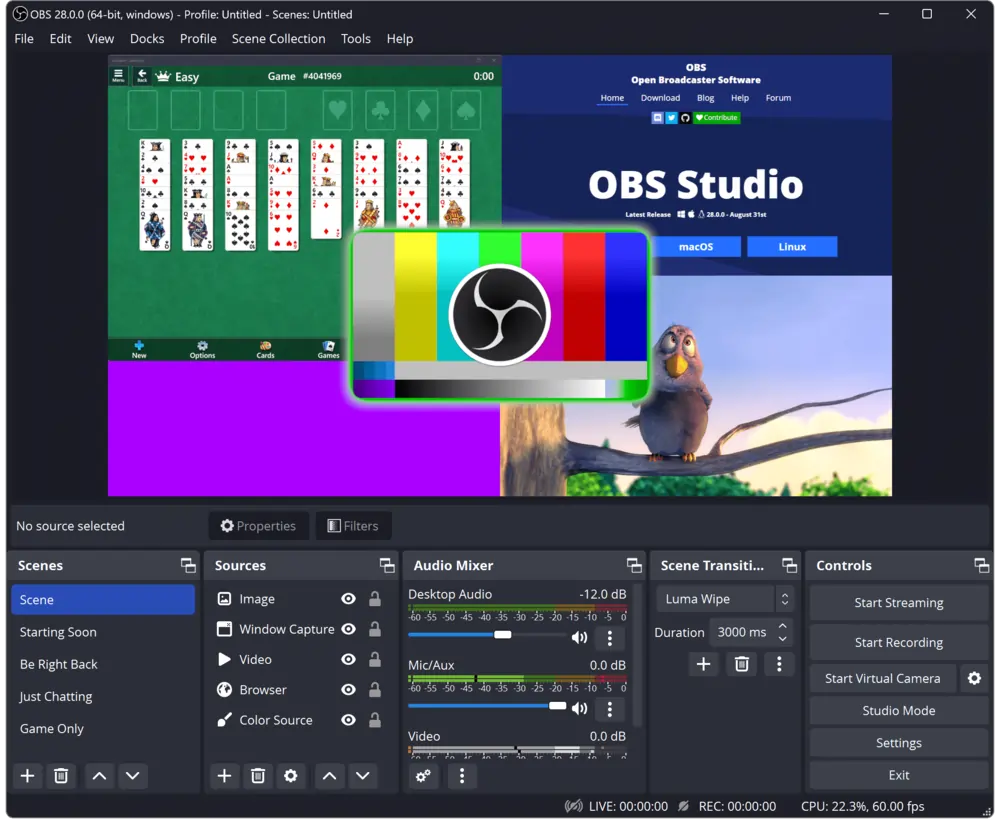 OBS screencast software