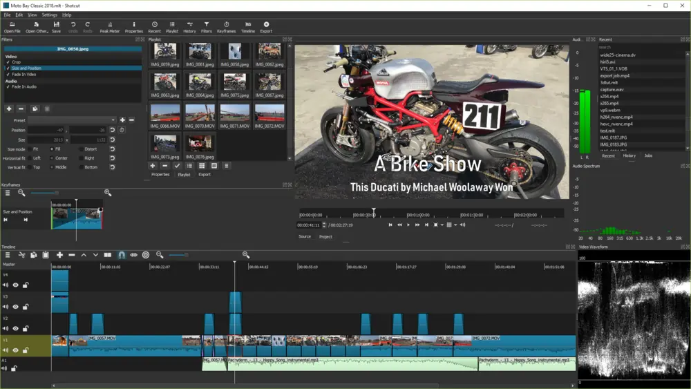 Shotcut free video editing software