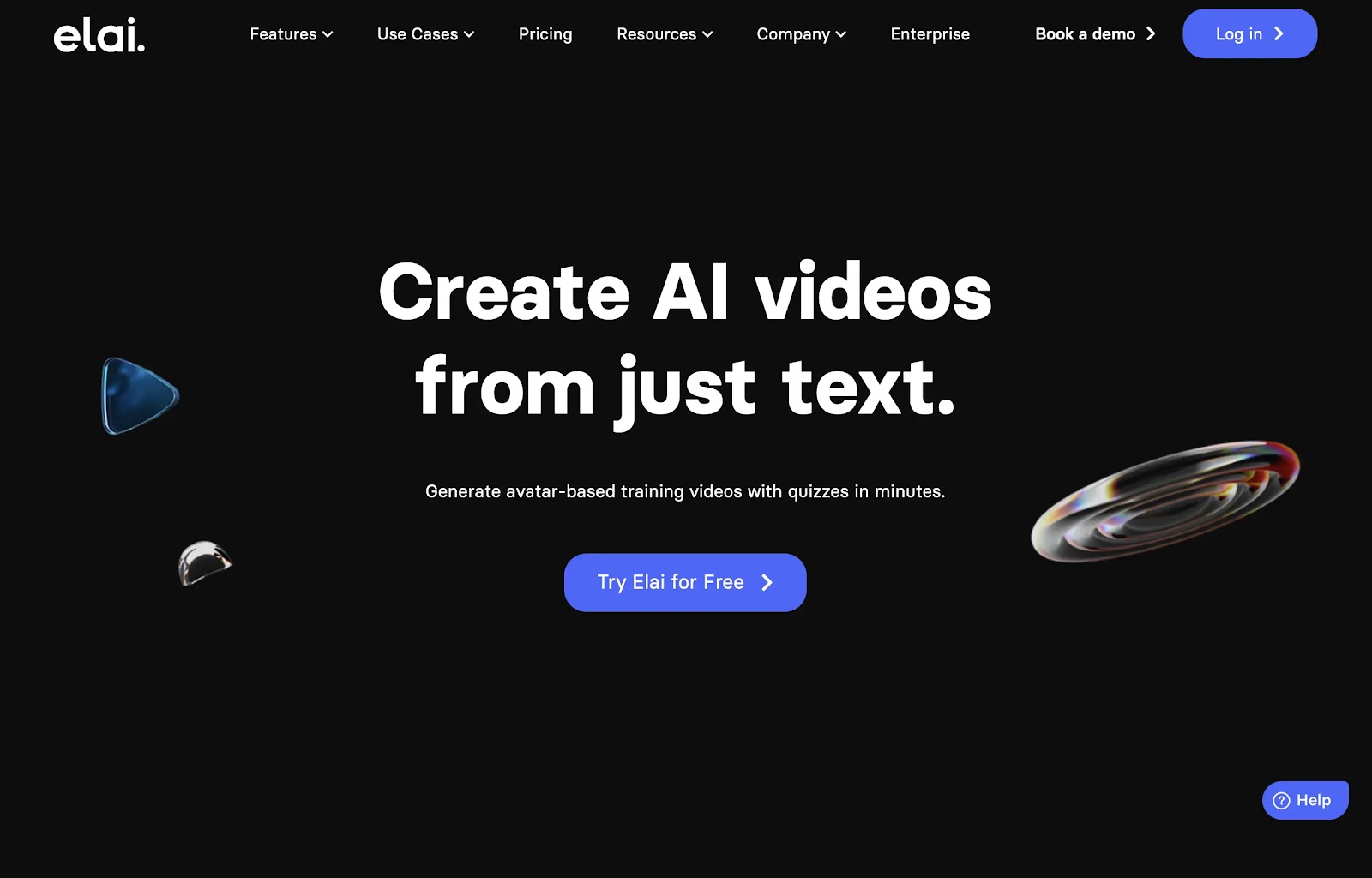 Elai video training software with AI