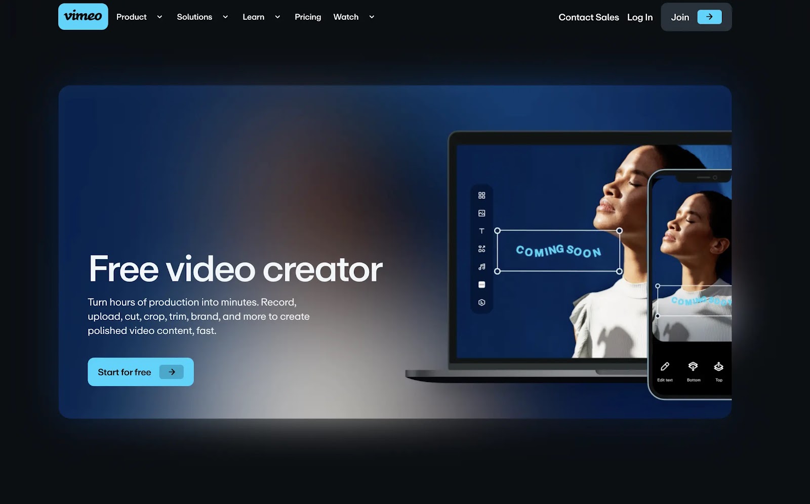 Vimeo Create training video software