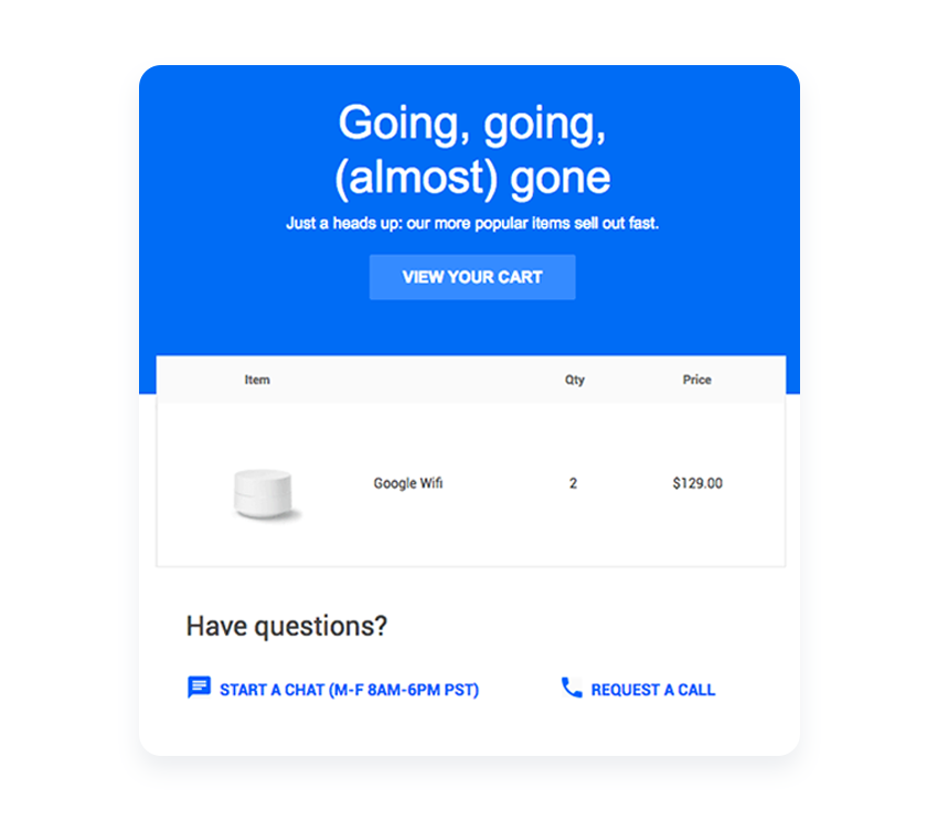 cart-abandoned-email-template-support-option