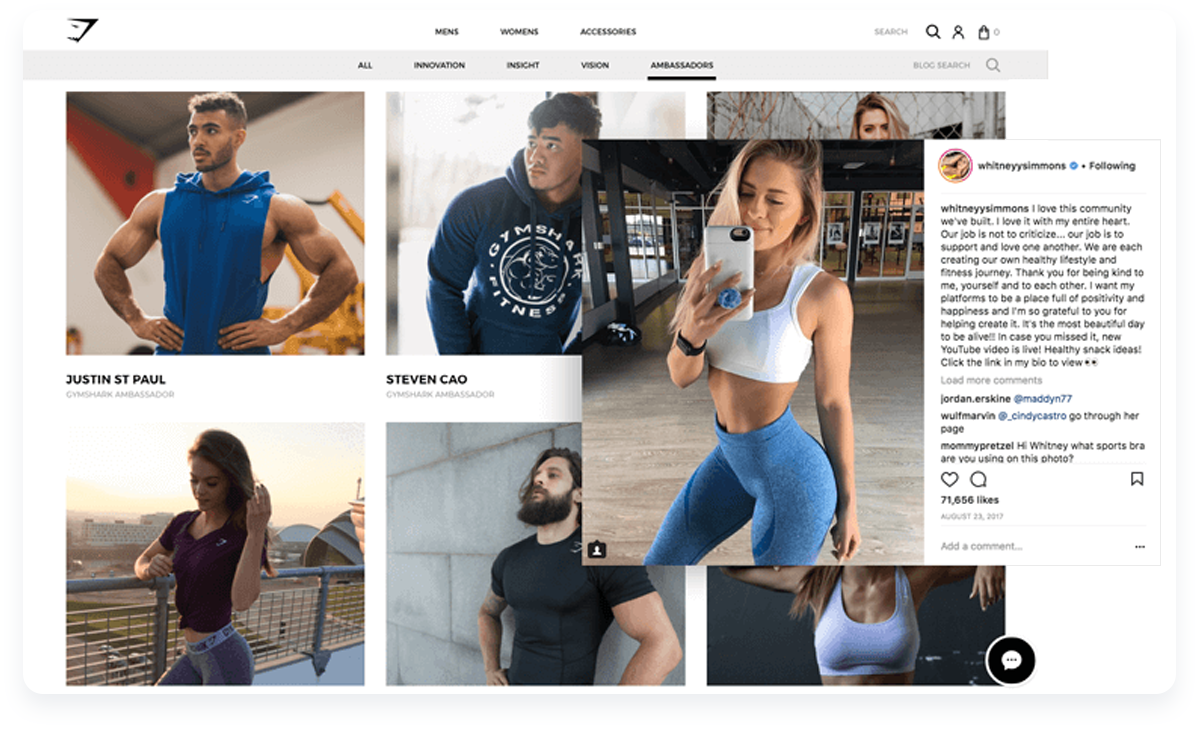 Fastest growing ecommerce startups, Gymshark Influencer Community