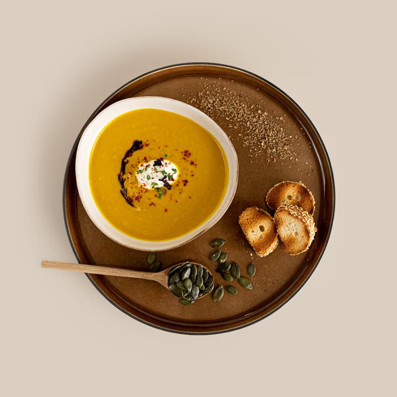Kürbis-Kokos-Suppe