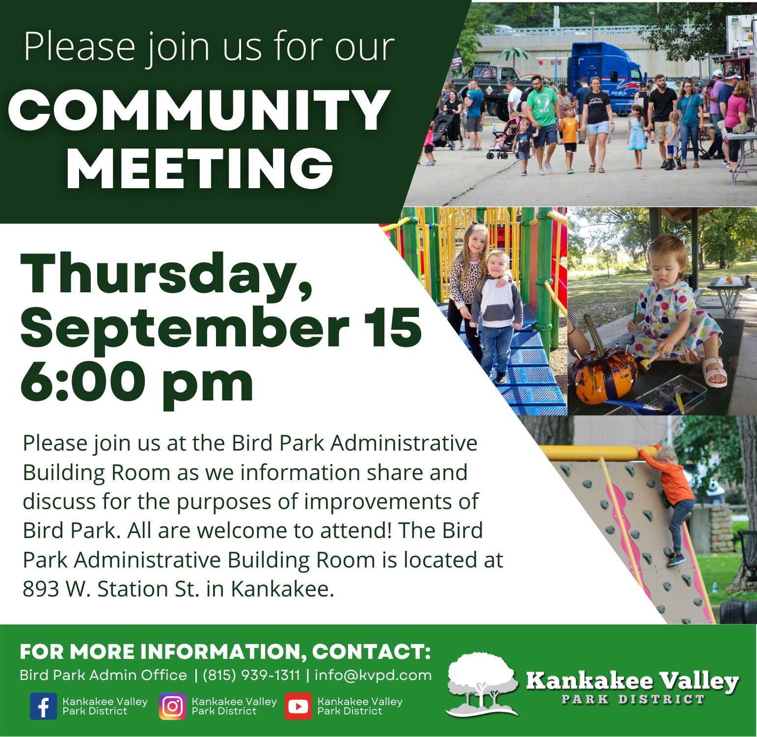 Community Meeting - Sep 15, 2022 | Kankakee Valley Park District ...